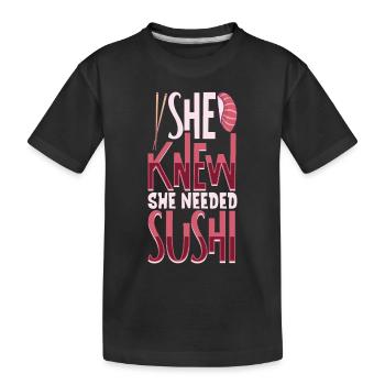 Sushi Fan Japanese Food Foodie Cuisine Japan - Kinder Premium Bio T-Shirt - Schwarz - Vorne