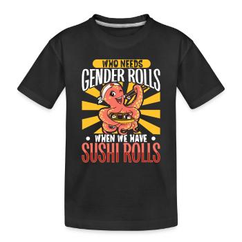 Sushi Fan Japanese Food Foodie Cuisine Japan - Kinder Premium Bio T-Shirt - Schwarz - Vorne