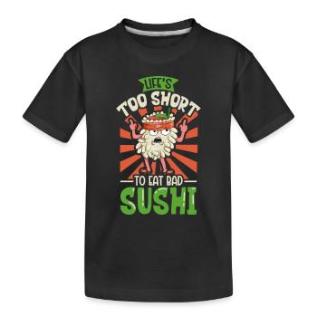 Sushi Fan Japanese Food Foodie Cuisine Japan - Kinder Premium Bio T-Shirt - Schwarz - Vorne