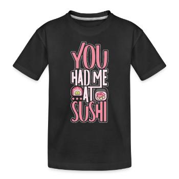 Sushi Fan Japanese Food Foodie Cuisine Japan - Kinder Premium Bio T-Shirt - Schwarz - Vorne