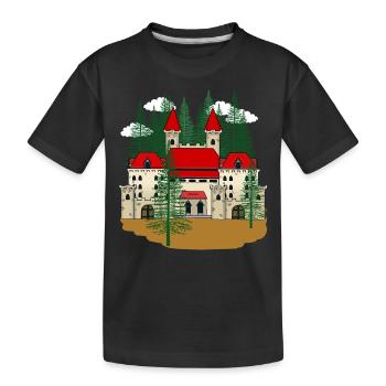 Fairy Tale Castle King Fortress Castle Knight - Kids' Premium Organic T-Shirt - black - Front