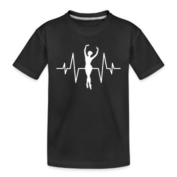 Ballet Danseur Danseur Heartbeat - T-shirt bio Premium Enfant - noir - Devant