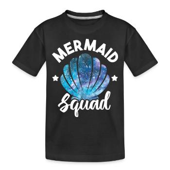 Mermaid Squad Seashell Matching Mermaid Squad - T-shirt bio Premium Enfant - noir - Devant