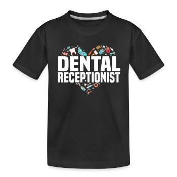 Assistante dentaire coeur - T-shirt bio Premium Enfant - noir - Devant