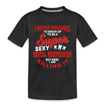 Drôle d’assistante dentaire disant - T-shirt bio Premium Enfant - noir - Devant