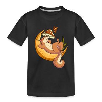 Cottagecore Squirrel - Kids' Premium Organic T-Shirt - black - Front