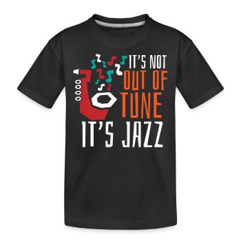 Musique jazz - Musiciens de jazz - T-shirt bio Premium Enfant - noir - Devant