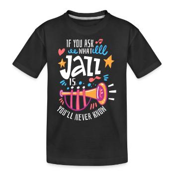 Musique jazz - Musiciens de jazz - T-shirt bio Premium Enfant - noir - Devant
