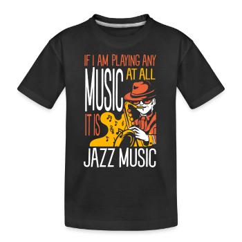 Musique jazz - Musiciens de jazz - T-shirt bio Premium Enfant - noir - Devant