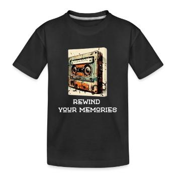 Rembobinez vos souvenirs - T-shirt bio Premium Enfant - noir - Devant