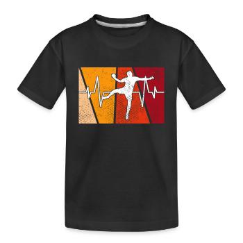 Handball Retro Heartbeat - T-shirt bio Premium Enfant - noir - Devant