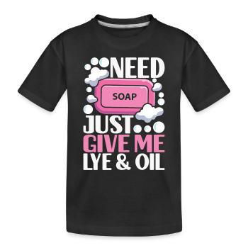 Seifenmacher Seife Machen - Kinder Premium Bio T-Shirt - Schwarz - Vorne