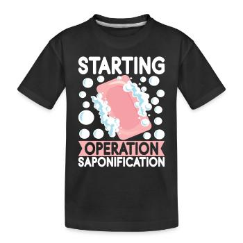 Seifenmacher Seife Machen - Kinder Premium Bio T-Shirt - Schwarz - Vorne