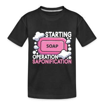 Seifenmacher Seife Machen - Kinder Premium Bio T-Shirt - Schwarz - Vorne