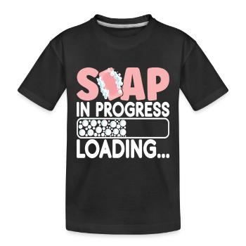 Seifenmacher Seife Machen - Kinder Premium Bio T-Shirt - Schwarz - Vorne