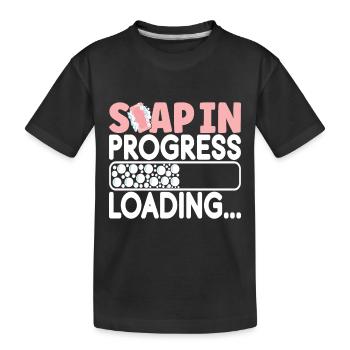 Seifenmacher Seife Machen - Kinder Premium Bio T-Shirt - Schwarz - Vorne