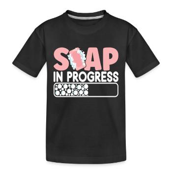 Seifenmacher Seife Machen - Kinder Premium Bio T-Shirt - Schwarz - Vorne