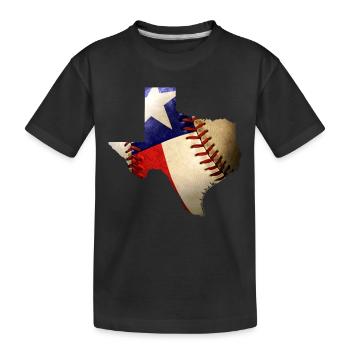 Texas Baseball Lover Carte du drapeau de l’État du Texas - T-shirt bio Premium Enfant - noir - Devant