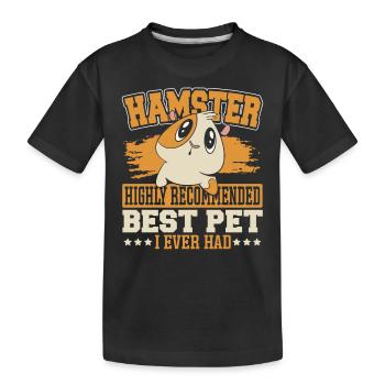 hamster rongeur rongeur animal mignon animaux - T-shirt bio Premium Enfant - noir - Devant