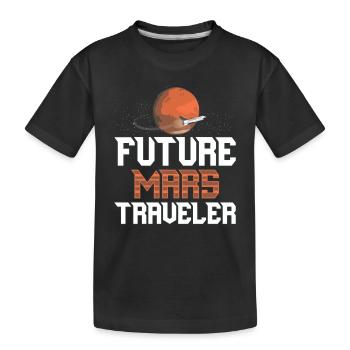 Zukünftiger Mars-Reisender Mars Astronaut Planet - Kinder Premium Bio T-Shirt - Schwarz - Vorne