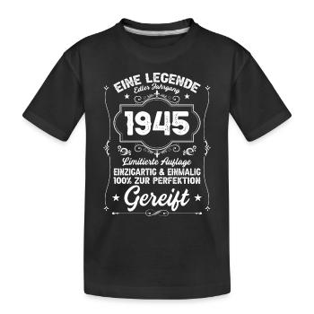 Niemand03 1945 - Kinder Premium Bio T-Shirt - Schwarz - Vorne