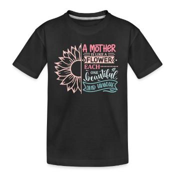 Beau message pour maman le jour de la fête des mères - T-shirt bio Premium Enfant - noir - Devant