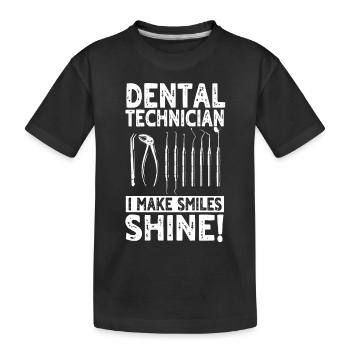 Tolles Zahntechniker Geschenk - Kinder Premium Bio T-Shirt - Schwarz - Vorne