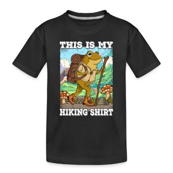 Ceci est mon errance de randonnée - T-shirt bio Premium Enfant - noir - Devant