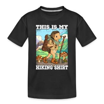 Ceci est mon errance de randonnée - T-shirt bio Premium Enfant - noir - Devant