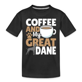 Grands Dague Chiens amoureux des chiens - T-shirt bio Premium Enfant - noir - Devant