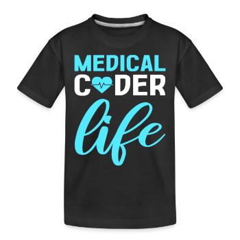 Codeur médical Vie Codeur clinique Codeur médical - T-shirt bio Premium Enfant - noir - Devant