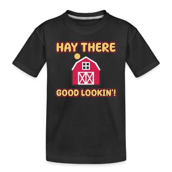 Funny barn proverb - Kids' Premium Organic T-Shirt - black - Front