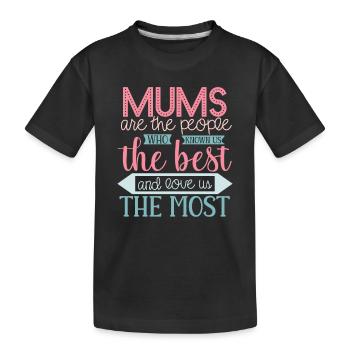 Familienliebe Mutterliebe - Muttertag - Kinder Premium Bio T-Shirt - Schwarz - Vorne