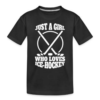 Joueur de hockey sur glace Fan de hockey Équipe de hockey sur glace Hockey sur glace - T-shirt bio Premium Enfant - noir - Devant