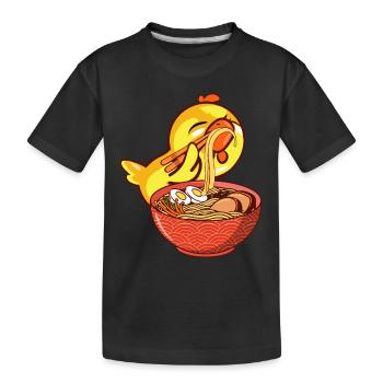 Ramen-Esser Ornithologie Vogelliebhaber - Kinder Premium Bio T-Shirt - Schwarz - Vorne