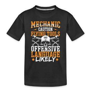 Mechanic Flying Tools And Offensive Language Car - Kinder Premium Bio T-Shirt - Schwarz - Vorne