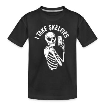 I Take Skelfies Radiology Technician Rad Tech - Kids' Premium Organic T-Shirt - black - Front