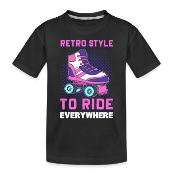 Roller Skating Roller Derby Roller Skating Sports - T-shirt bio Premium Enfant - noir - Devant