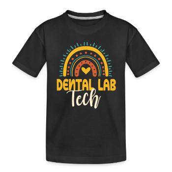 Dentallabortechnik - Kinder Premium Bio T-Shirt - Schwarz - Vorne
