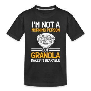 Dicton amateur de granola - T-shirt bio Premium Enfant - noir - Devant
