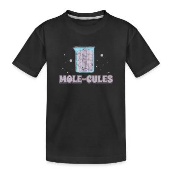 Drôles de taupes Problèmes de taupe Une taupe de chimie - T-shirt bio Premium Enfant - noir - Devant