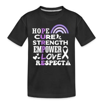 Epilepsie-Bewusstsein - Kinder Premium Bio T-Shirt - Schwarz - Vorne