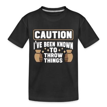 Four en céramique Cermaicist Pot de four en argile céramique - T-shirt bio Premium Enfant - noir - Devant