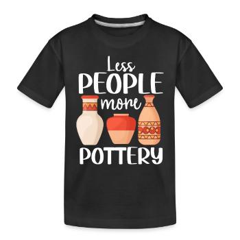 Four en céramique Cermaicist Pot de four en argile céramique - T-shirt bio Premium Enfant - noir - Devant