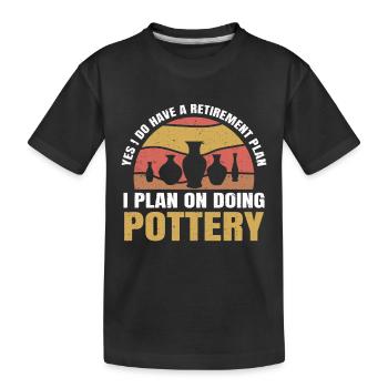 Four en céramique Cermaicist Pot de four en argile céramique - T-shirt bio Premium Enfant - noir - Devant