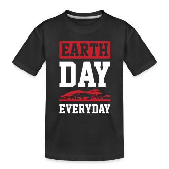 Earth Day Animal Welfare - Kids' Premium Organic T-Shirt - black - Front