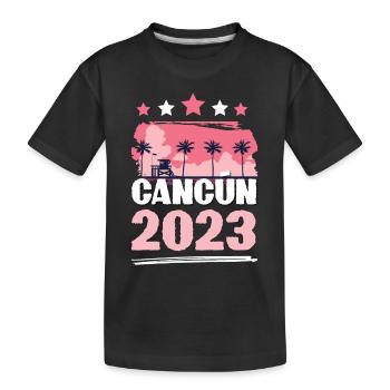 Cancun 2023 - Kinder Premium Bio T-Shirt - Schwarz - Vorne