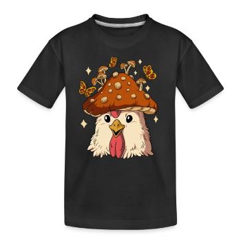 Poulet Cottagecore - T-shirt bio Premium Enfant - noir - Devant