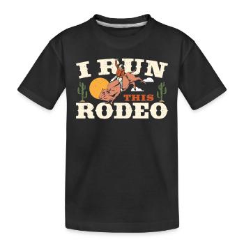Rodéo Équitation Hors Équitation Western - T-shirt bio Premium Enfant - noir - Devant