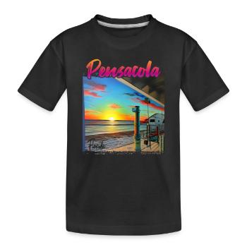 Coucher de soleil à Pensacola, Floride - T-shirt bio Premium Enfant - noir - Devant